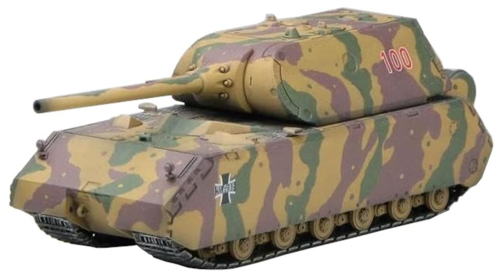 PLATZ Girls Und Panzer Mouse Kuromorimine Girls' Academy Ver. 1/72 Scale Plastic Model GP72-49 (Tank) with Panzer Jacket Acrylic Keychain