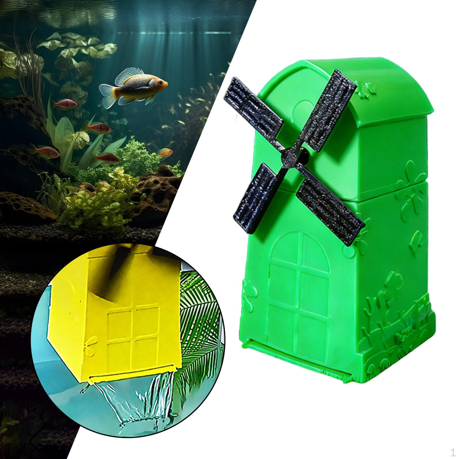 

Fish Tank Windmill Accessories Decorative Performance Practical Multipurpose Durability Professional зелений