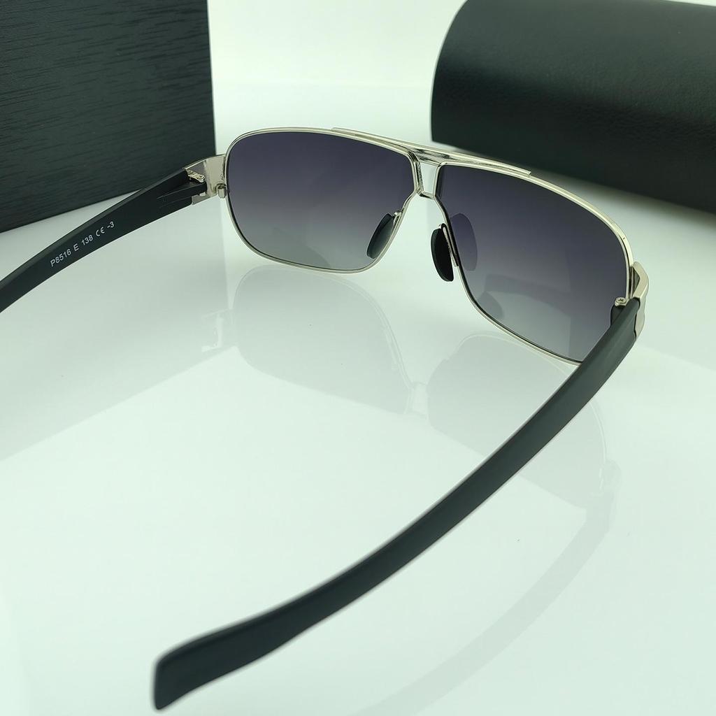 Men's Oversized Polarized Aviator Sunglasses - European/American Style, UV Protection, Metal Frame, Model 8516.