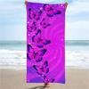 Schmetterling lila Muster Strandtuch für Familie Sachen Freund Geschenk Schnelltrocknend Sandfrei Für Bad Yoga Strand Camping Schwimmen GYM