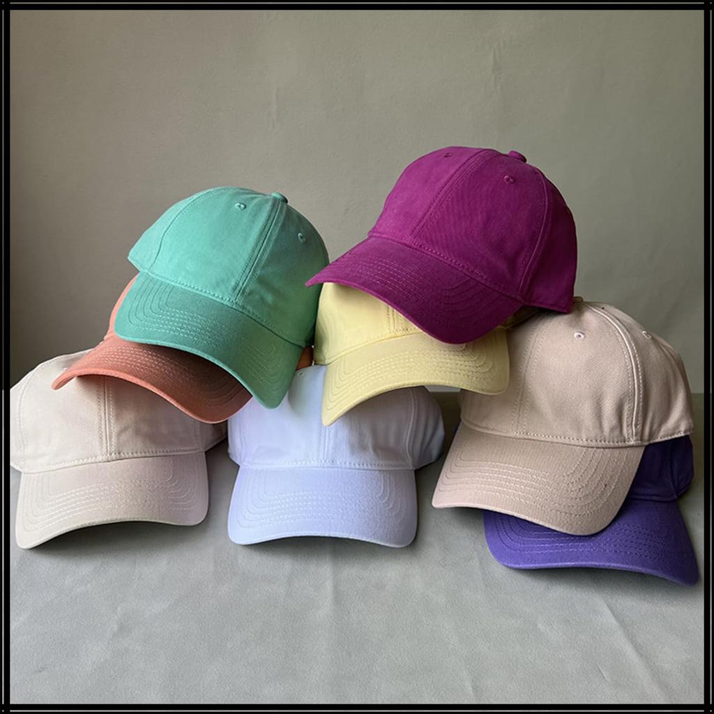Hat Cap Y2K Plain Simple Casual Couple Look Outdoor Men Women CZ265 [White Fang] (Light Green)