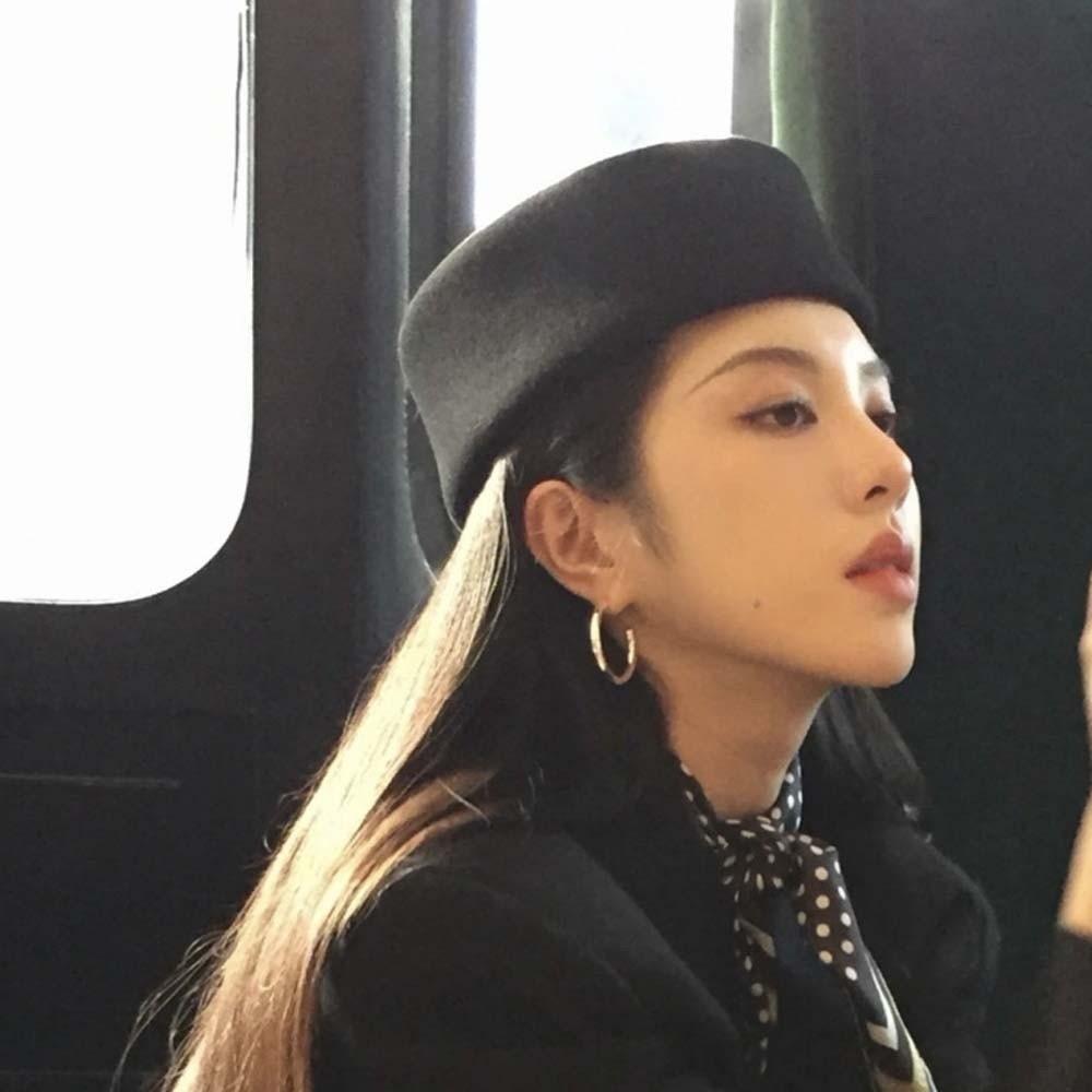 Air Hostess Airline Stewardess Caps French Style Formal Hat Woolen Top Hat  Ball