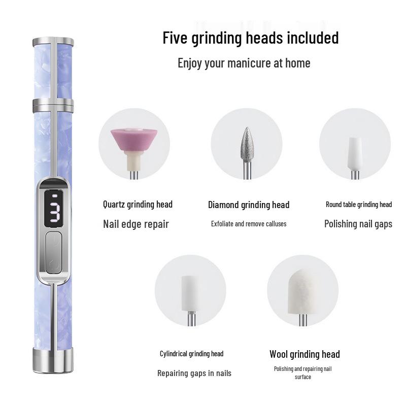 Tragbare elektrische Nagel Schleif- und Poliermaschine für Maniküre und Entfernung abgestorbener Haut