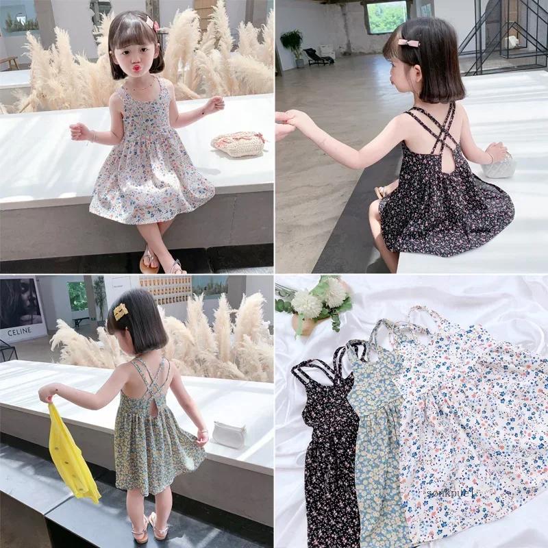 Baby Girls' Dress Summer Chiffon Floral Princess Dresses Cute Kids Sundresses Children's Clothing