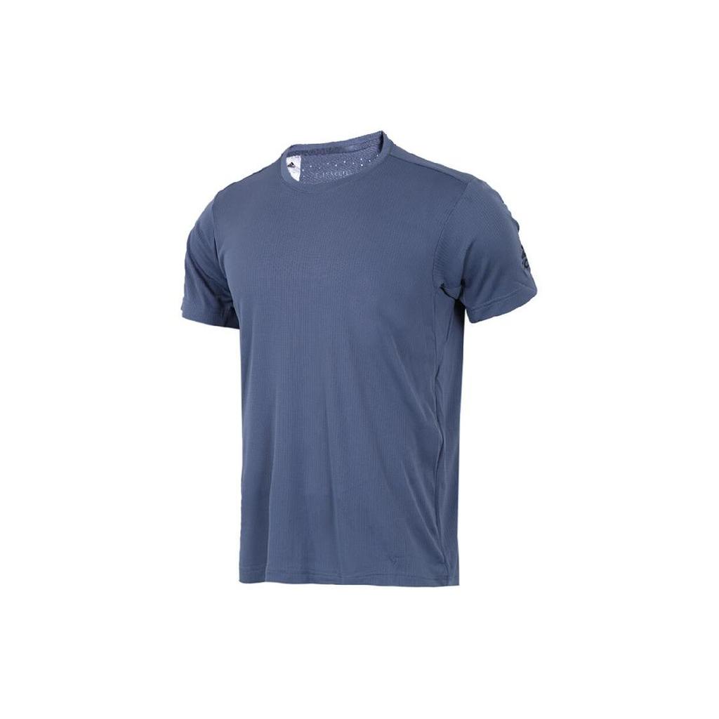 Adidas T Shirts Men's Haze Blue Crew Neck Moderate CE0817