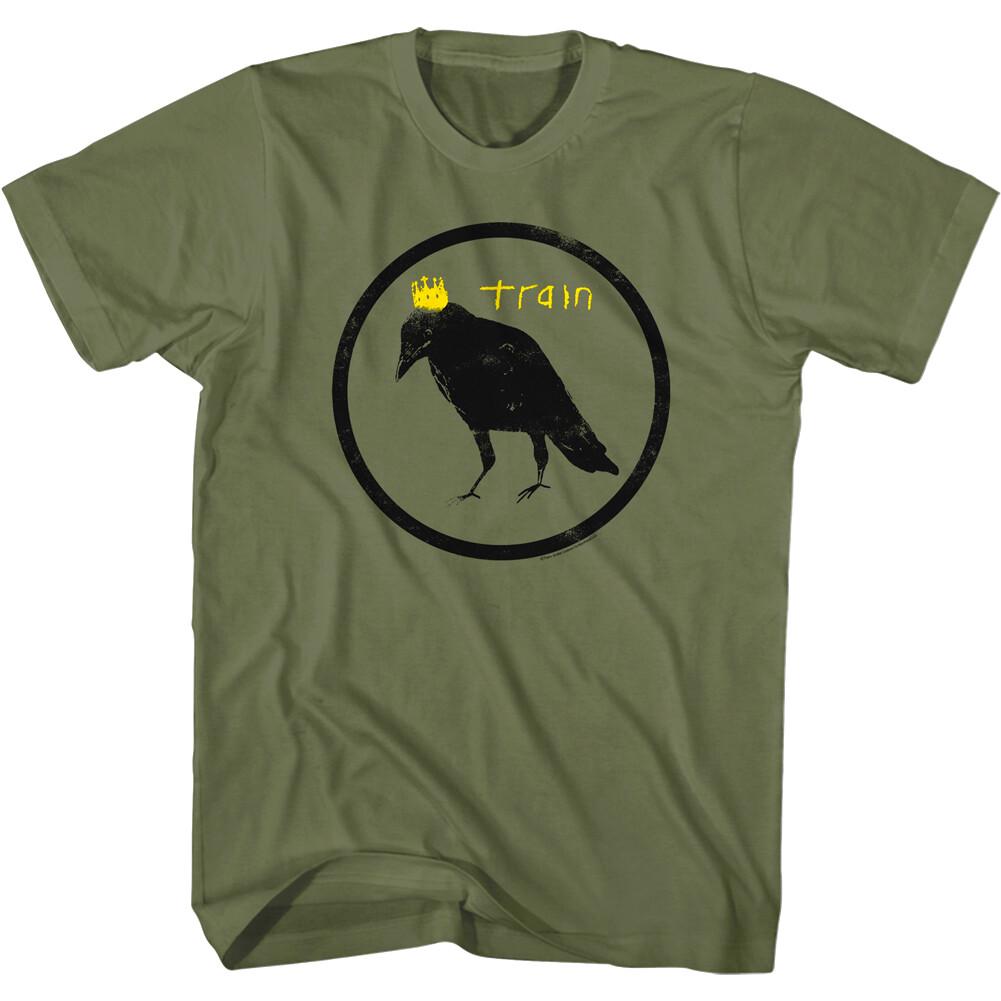 Train Crow in a Crown Logo Men T Shirt Save Me San Francisco Rock Band Concert L
