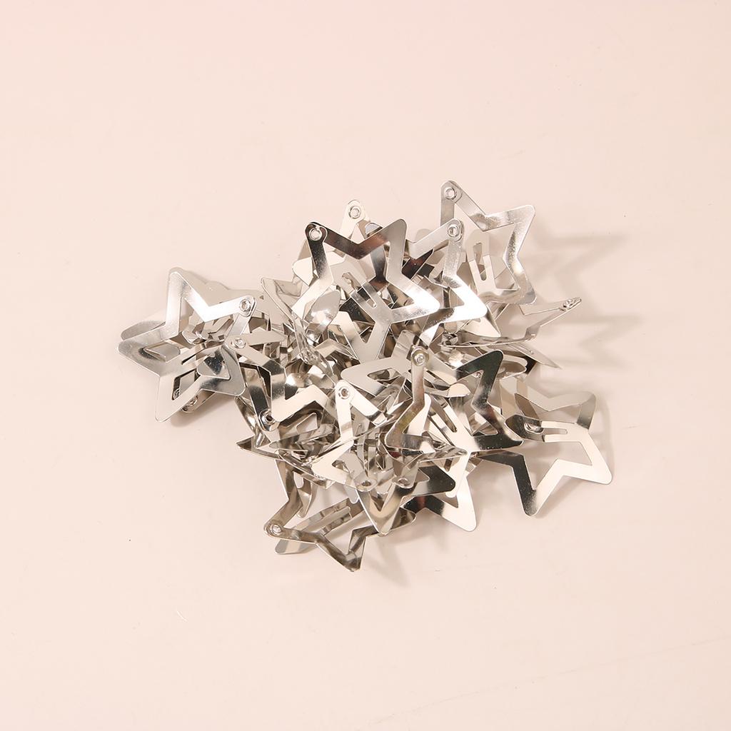 10pieces Solid Color Hair Clip for Hot Girls Alloy Star Shape Hair Barrettes Ponytail Bangs Hair Clip for Teens Girls