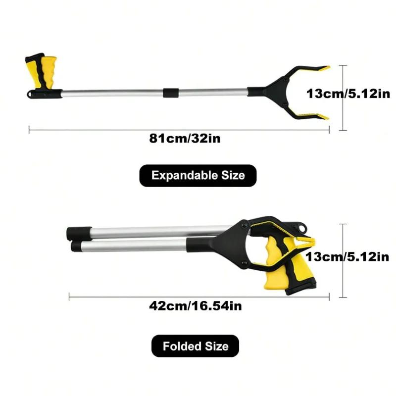 

A Top Quality Foldable Extendable Grabber with 360° Swivel Clip Portable Hand Litter Reacher Pick Up Tool Gripper for Cleaning