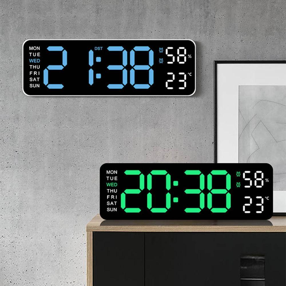 Multi-functional Digital LED Clocks Wall-mounted Display Table Clock  for Bedroom