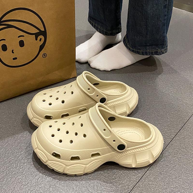 

Наступать в дерьмо ощущается как толстая подошва, увеличивающая рост, эва обувь с отверстиями, мужские летние, для улицы, спортивные, нескользящие, дезодорирующие, крутые тапочки, новые парные 44-45