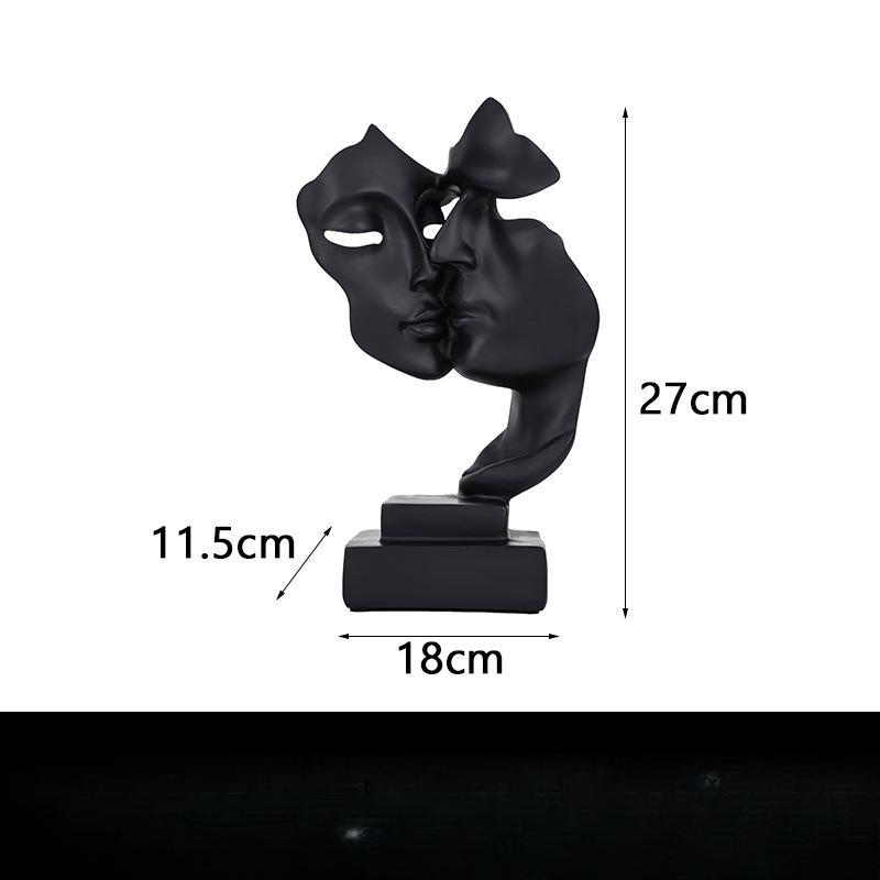 

Европейская тишина - золото, пара, абстрактная скульптура персонажа, украшение, модель для гостиной, выставочный зал, ТВ-тумба, мягкое украшение