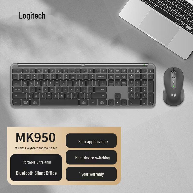 

Logitech MK950 Wireless Silent Multi-Device Keyboard and Mouse Combo