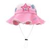 Women Fashionable Fading Color Fisherman Caps with Star Designs for Spring Camping and Hiking Soft Sunproof Bucket Hat