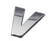 Mukojima Automobile Supplies Manufacturing MYS-051T 3D 3D Molded Emblem Sticker Alphabet V Silver