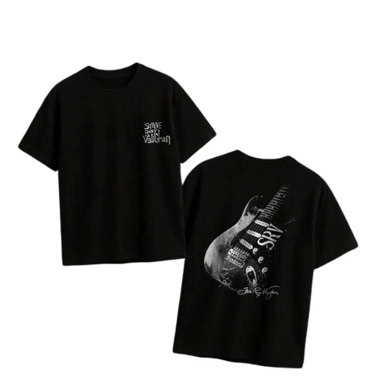 Stevie Ray Vaughan Signature Guitar Tee, SRV T-Shirt, Unisex Music Fan Top S