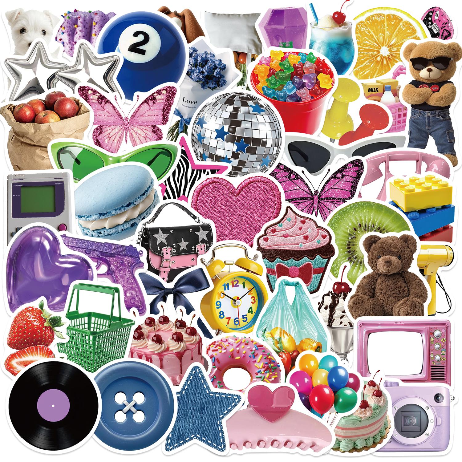 

50PCS Y2K Stickers Hand-Painted Graffiti Suitable for Decorating Cups, Notebooks, Phones, and Luggage Waterproof Stickers