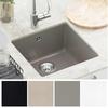 Grey Kitchen Sink 430 X 460 Mm Made of 80percent  Quartz and 20percent  Resin
