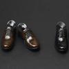 1:6 Scale Men's Round Toe Leather Shoes - Casual/Business Style, Bright Solid Color, Large Head, Model Accessories