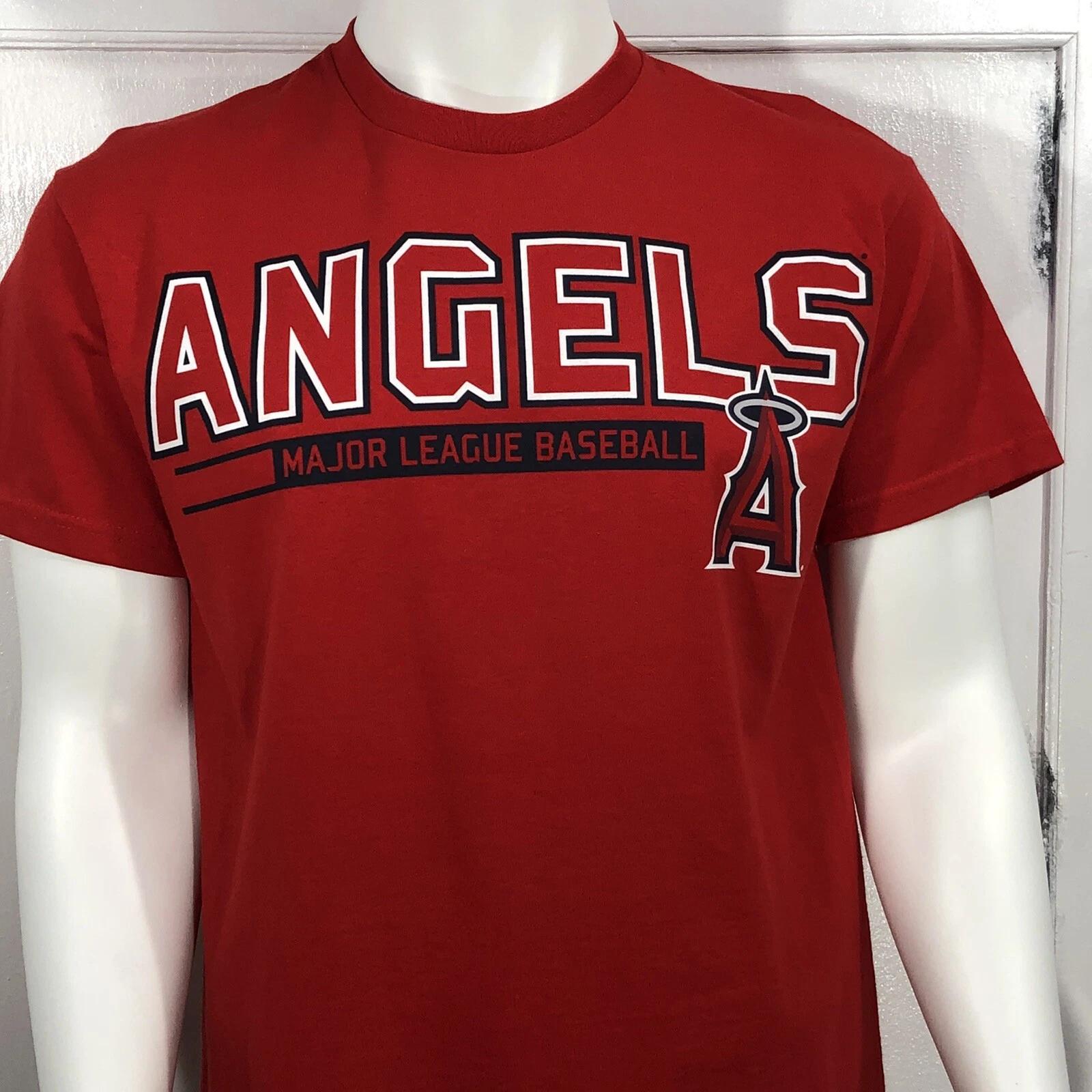 Fathers Day MLB Angels Baseball Team T-shirt DAD #1 Mens Size M M