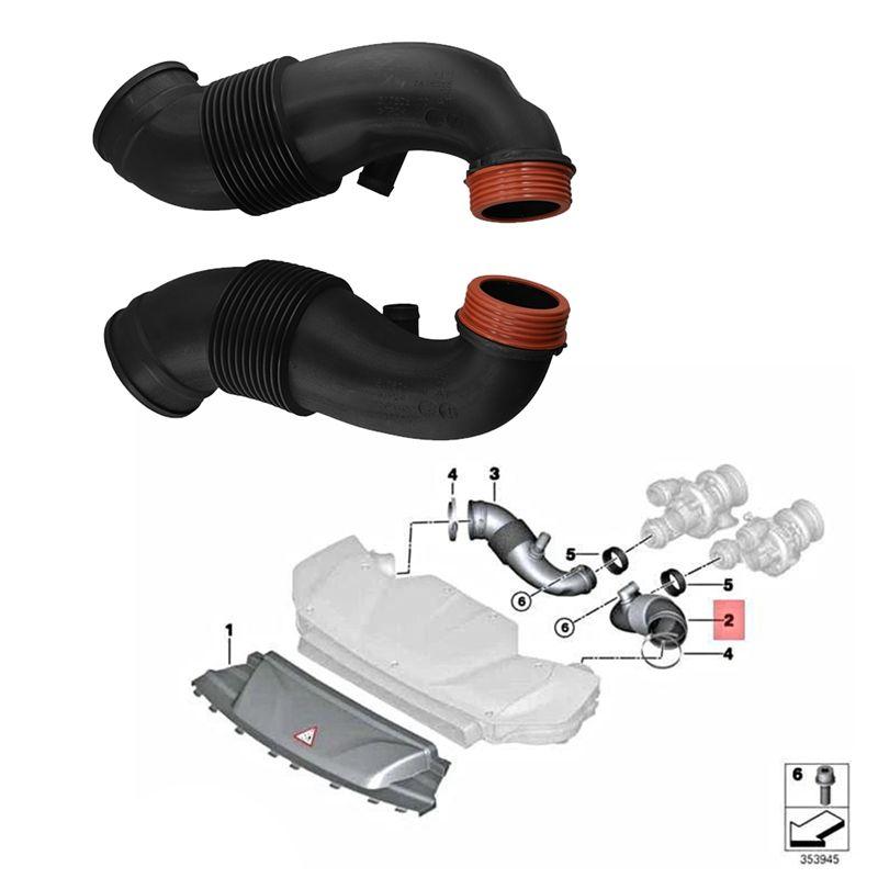 Motor Luchtinlaat Slang Pijp 1 Paar Luchtfilter Inlaatpijp 13717638569 13717638568 Voor BMW F15 F16 X5 X6 2013-2019