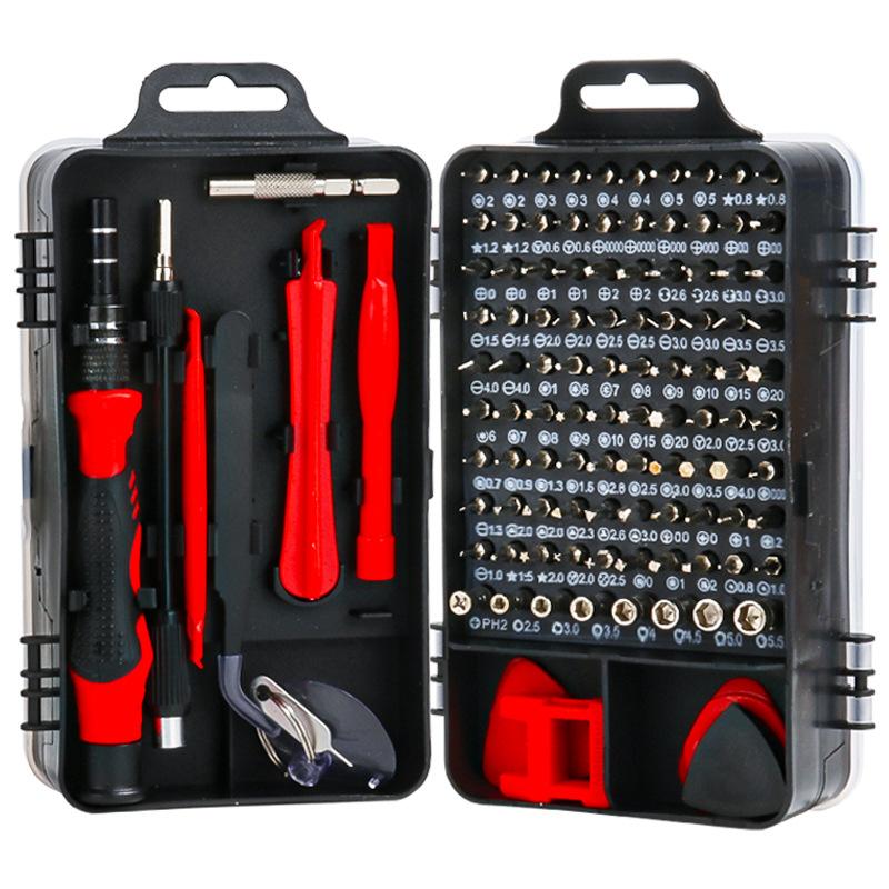 Clock Digital Mobile Phone Disassembly and Maintenance Tool, Carbon Steel Multi-purpose 115-in-1 Affordable Version Screwdriver Set