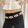 Metal Western Style Cowboy Belts Round Ethnic Style Waistband Heart Rivet Belts  Jeans Decorative