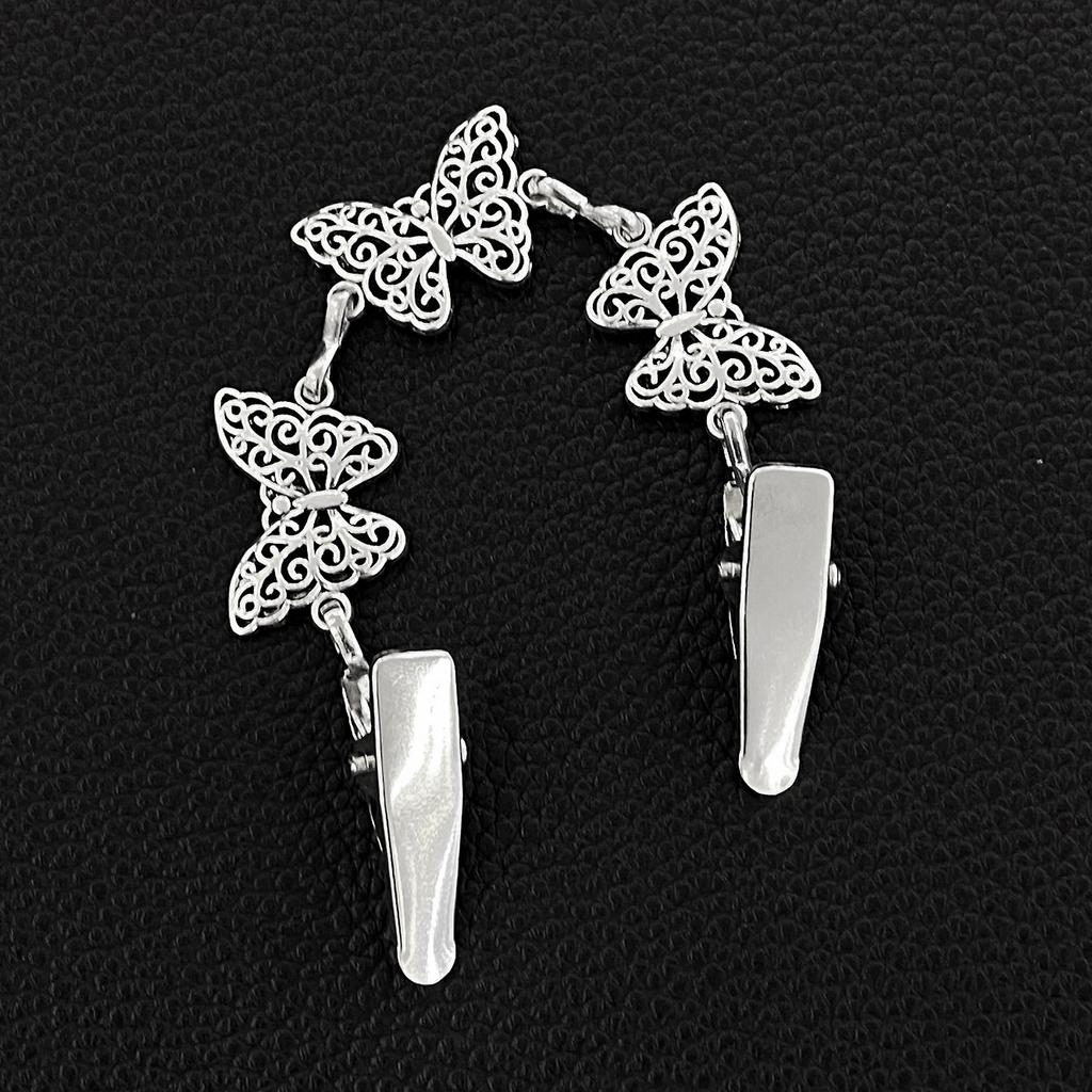 Europa und die Vereinigten Staaten Retro-Legierung Pullover Clip Schal Strickjacke Schnalle Hemd Kragen Clip Anti-Glare Bundle Enge Clip Brosche