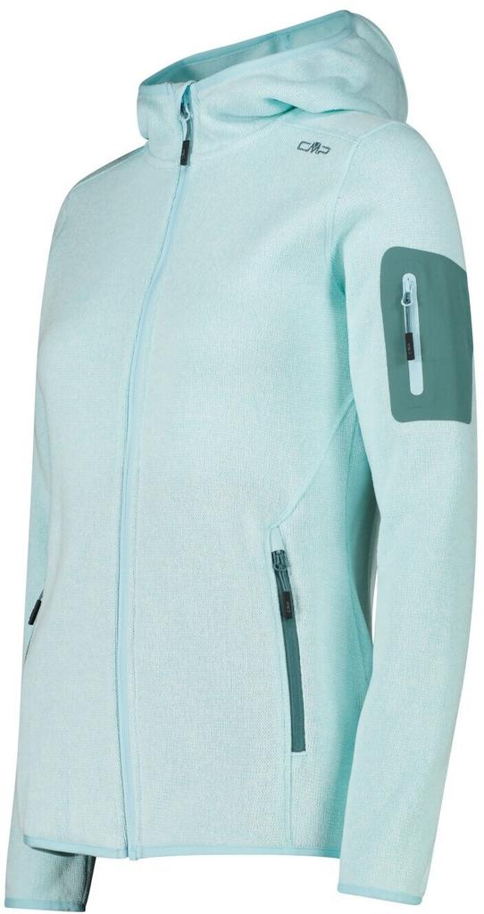 Куртка CMP Woman Fleece Jacket Fix Hood (3H19826) Jacket Knitted Melange Hoody (3h19826-05et) opale-bianco