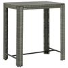 Bar Table - VIDAXL - Grey - Woven Resin - Powder-coated Steel - 100x60.5x110.5 Cm