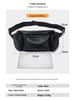 Genuine Leather Men's Multi-Layer Waist, Chest, Shoulder, and Crossbody Cycling Bag