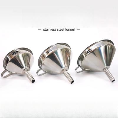 1PC Funnel 304 Food Grade Oil Pot Caliber Household Thickened Stainless Steel Wine Leakage Small Diameter Oil Pouring Filter Wine Container