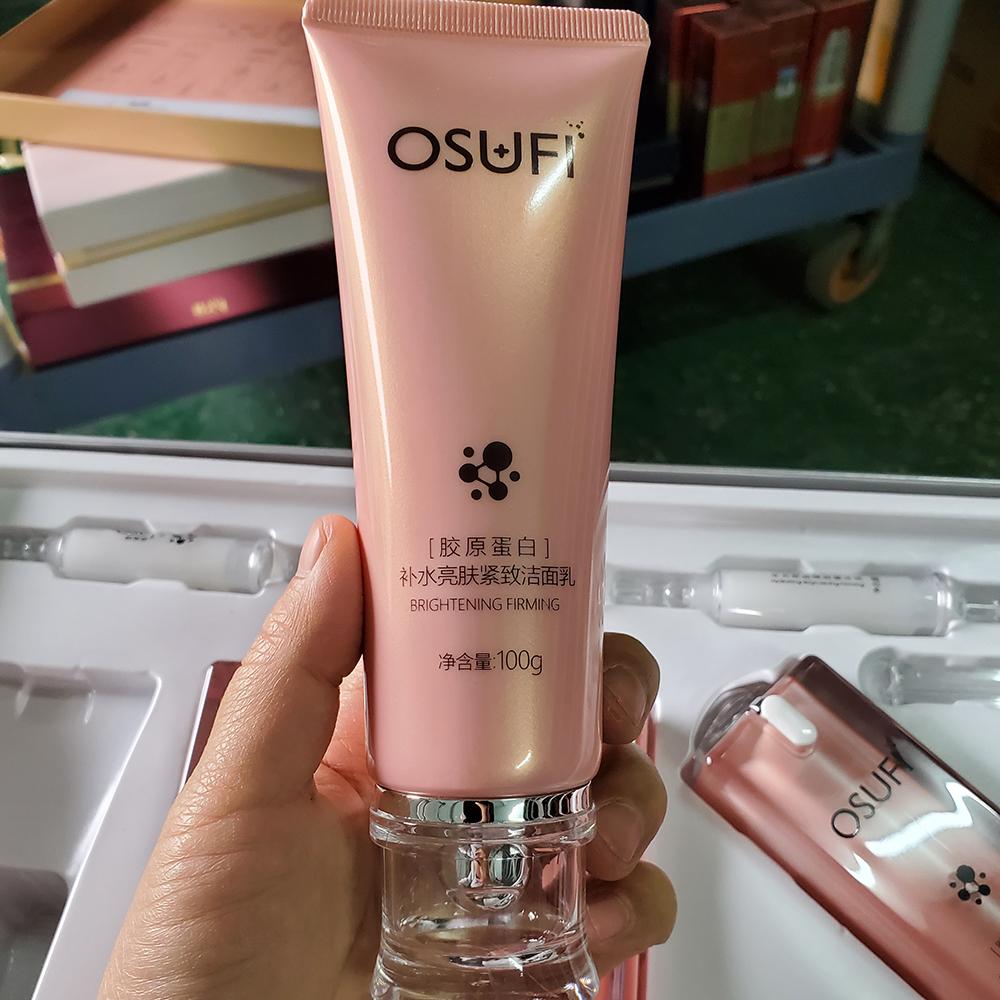 Set Cura della Pelle del Viso Anti-Età al Collagene Detergente Viso Tonico Controllo Grasso Siero Rassodante Crema Viso Idratante Prodotti di Bellezza