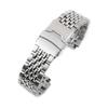 StrapHabit Watch Bracelet Q Timex Band Replacement 36mm 38mm 40mm M79 GMT Chronograph - TQ18 Quick Release Beads Rice Strap Stainless Steel Vintage