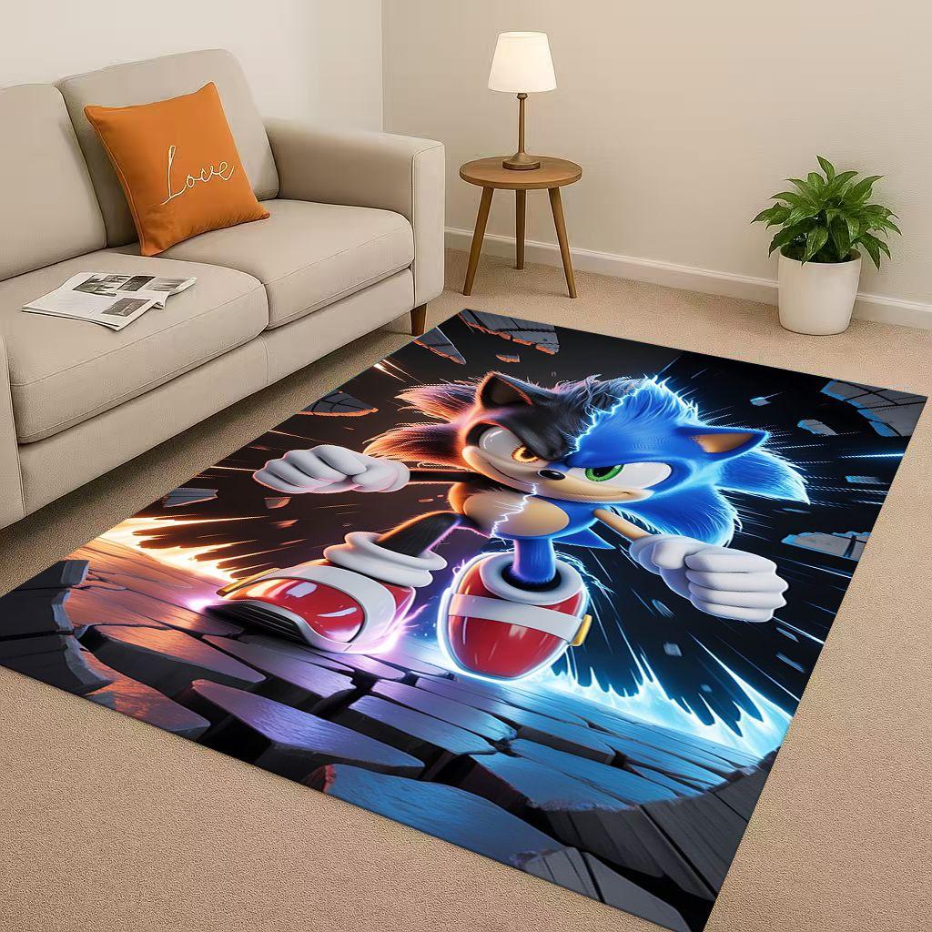 3D S-Sonics Cartoon Living Room Non-Slip Area Rug Soft Carpet for Bedroom Playroom and Sofa , Easy Clean Home Decor Doormat