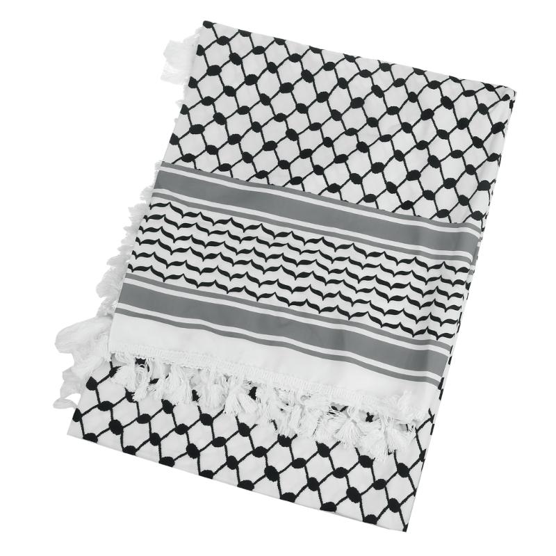Fashion Adult Keffiyeh Headscarf with Jacquard Pattern Arab Style Headscarf