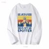 Seltenes Neues Lustiges Fitness T-Shirt Jesus Ist Mein Spotter Workout Vintage Gewaschen Mode Atmungsaktiv Lässig Weich Designer Kleidung