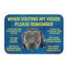 Please Remember Staffordshire Bull Terrier House Rules Doormat Mat Anti-Slip Kitchen Bath Living Room Entrance Rug Carpet