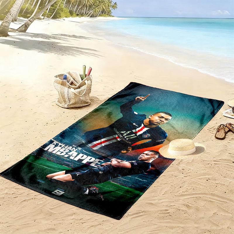 Kylian Mbappé Pride Strandtuch, Großes Weiches Schnelltrocknendes Handtuch für Strand Camping Schwimmen