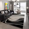 Black & White Oversized Area Rug for Living Room Bedroom Machine Washable Non-Slip Soft Floor Mat Home Decor