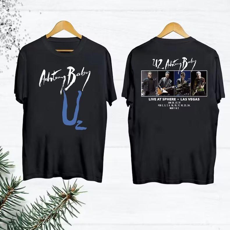 Achtung Baby Tour 2024 U2 Band TShirt Unisex T-Shirt XXXL