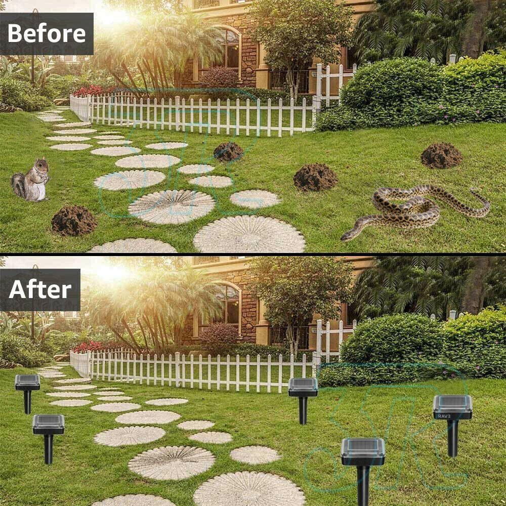Snake Farm Mole Rat Repellent Solar Ultrasonic Repeller Solar Power Repellent Repeller Pest Rodent