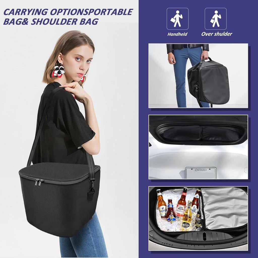 UBLM4 Pour Tesla Model Y 2025 Modèle Genévrier Model 3 Highland Sac Isotherme Organisateur de Glacière Frunk Sac de Rangement pour Coffre Avant Sac Glacière Isotherme