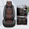 Universal Four-Season Car Seat Cushion Set – Five-Piece Linen & Ice Silk Full Coverage