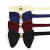 Men'S Big Bow Dress Horn Bow Tie Solid Color Male Wedding Best Man Horn Bow Tie, Banquet Performance Bow Tie