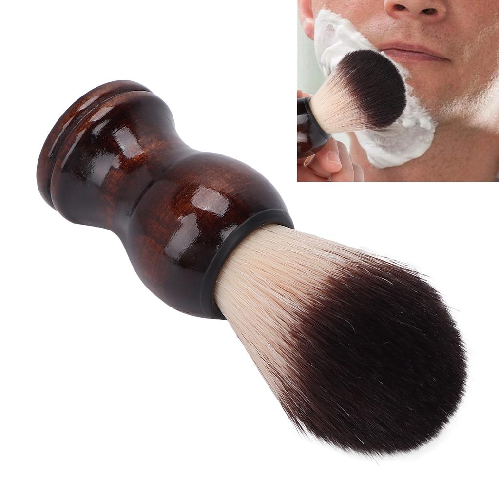 Weicher Haar Rasierpinsel Friseur Rasierschaumpinsel Holzgriff Bartrasur Reinigungsbürste
