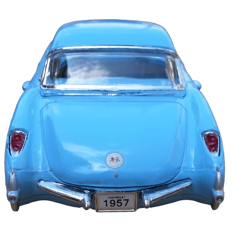 Scale 1957 Chevrolet Corvette Diecast Model Light KINSMAT 1/34 Car, Blue,