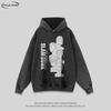 Unisex Oversized Hoodie With Retro Japanese Anime Print Washed Vintage Cotton Sweatshirt Casual Wear