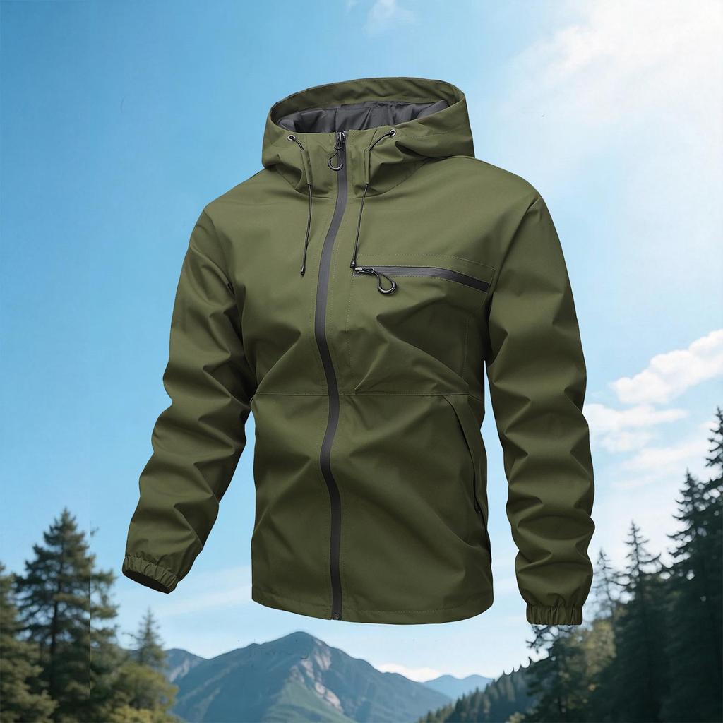 Men's Soft Jacket Windproof Hooded Lightweight Outdoor Jacket for Spring and Hiking Casual