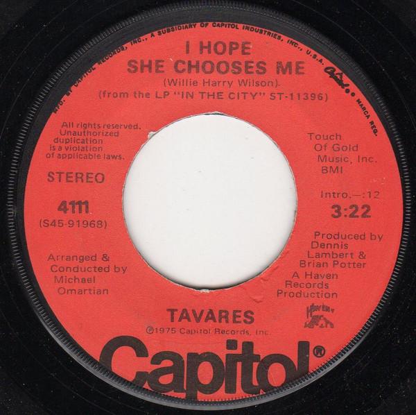 

7-дюймовая пластинка TAVARES It Only Takes A Minute 4111 Capitol Records 1975 США SoulFunk Б/у