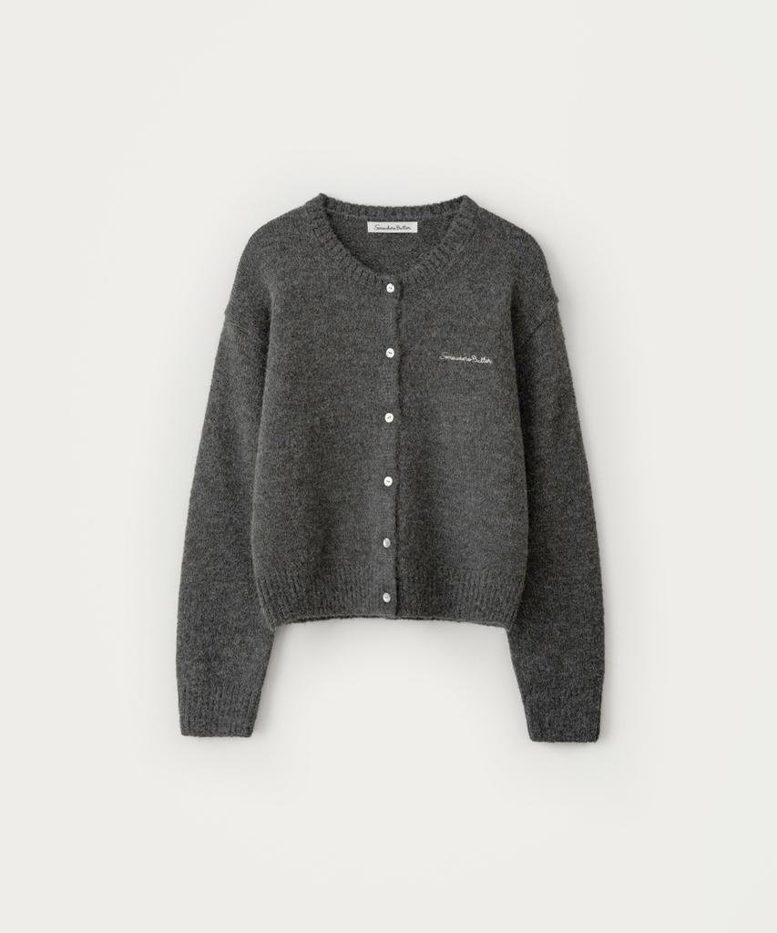 Sseomweeobeoteo Manon Alpaca Cardigan - Charcoal